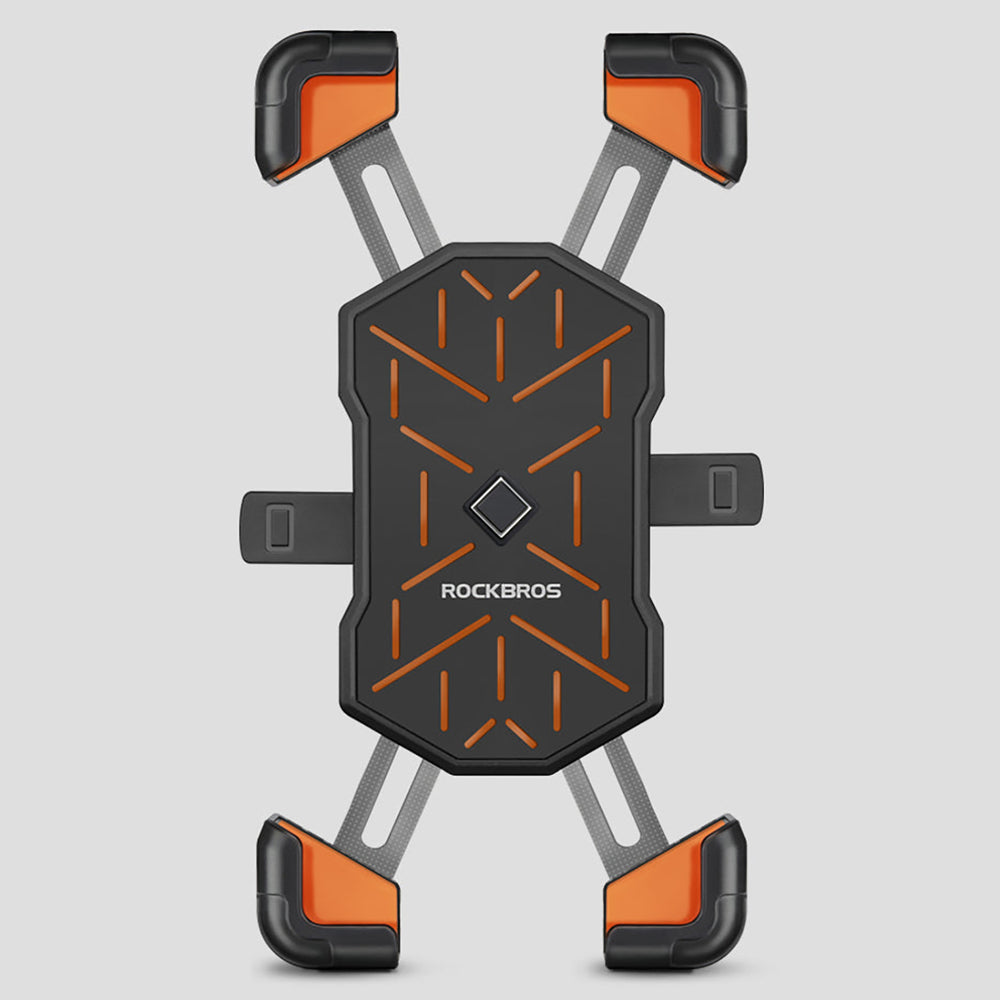 Rockbros HW-117 Handlebar Clamp Phone Holder - Black and Orange