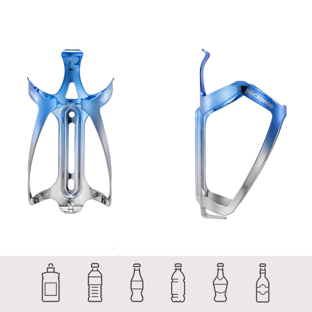 Rockbros RKL02 Aluminum Bottle Cage - Blue and Silver