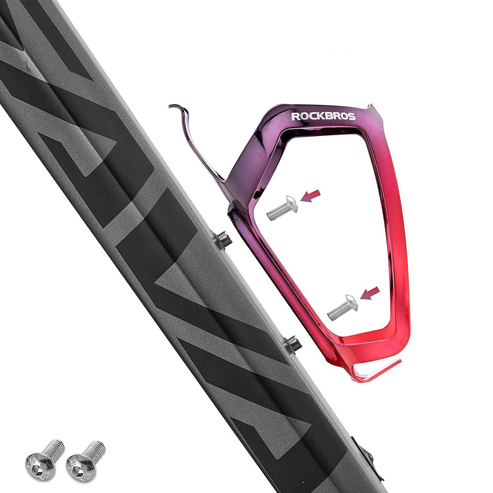 Rockbros RKL02 Aluminum Bottle Cage - Black and Red