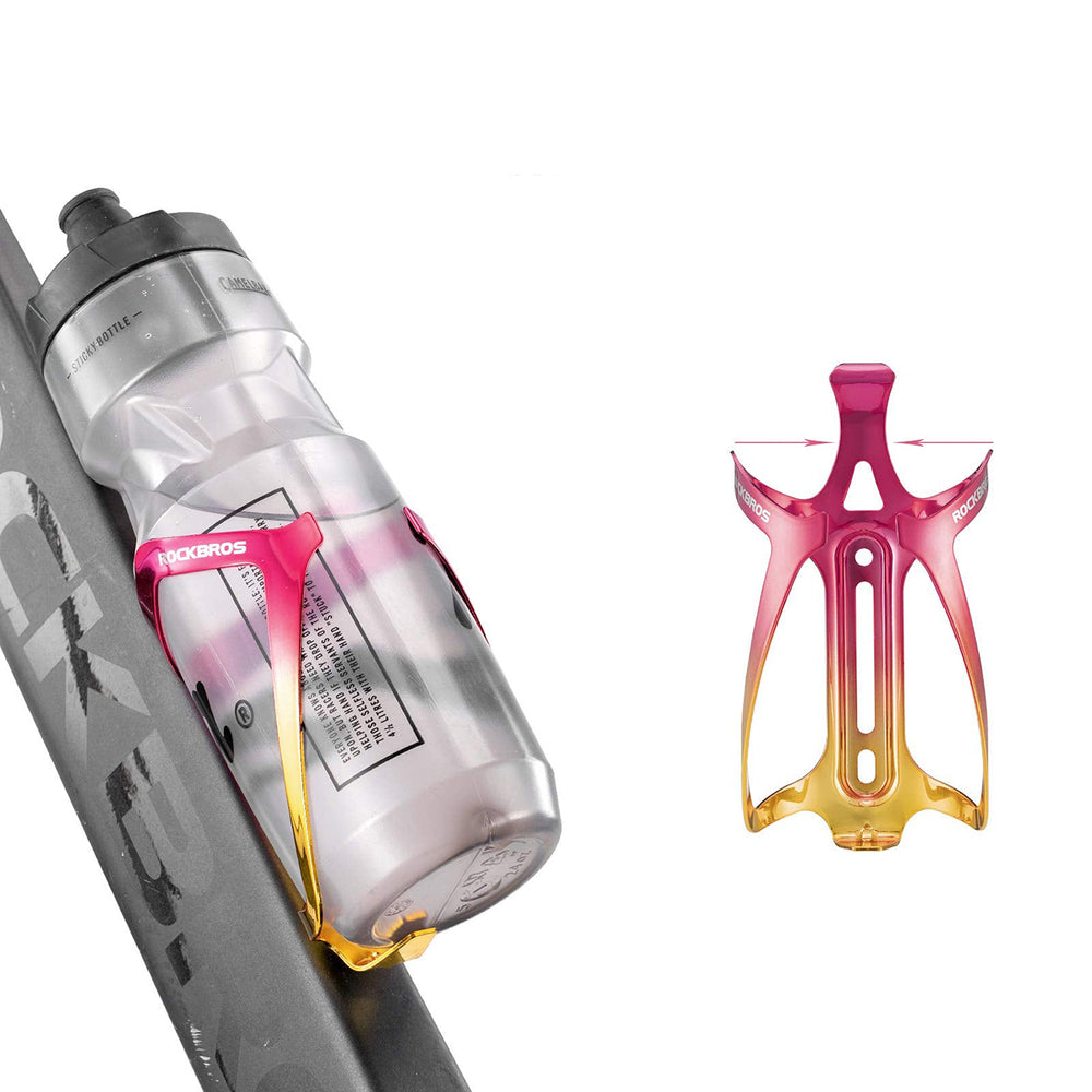 Rockbros RKL02 Aluminum Bottle Cage - Red and Gold
