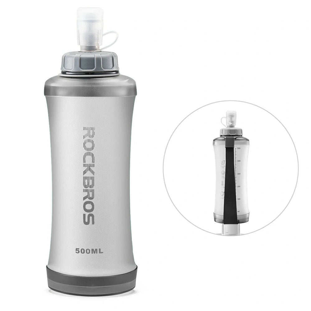 Rockbros 350017001 soft flask running water bottle 500 ml - white