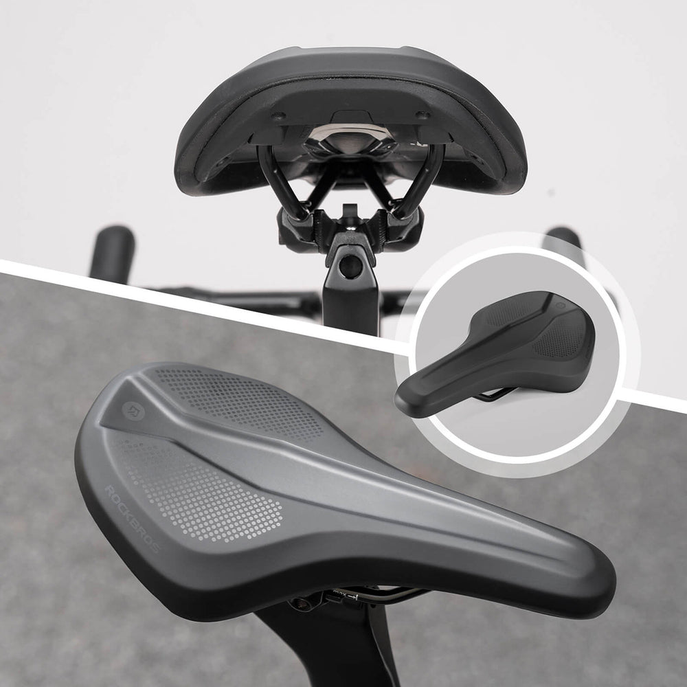 Rockbros B824 sports ergonomic bicycle saddle - black