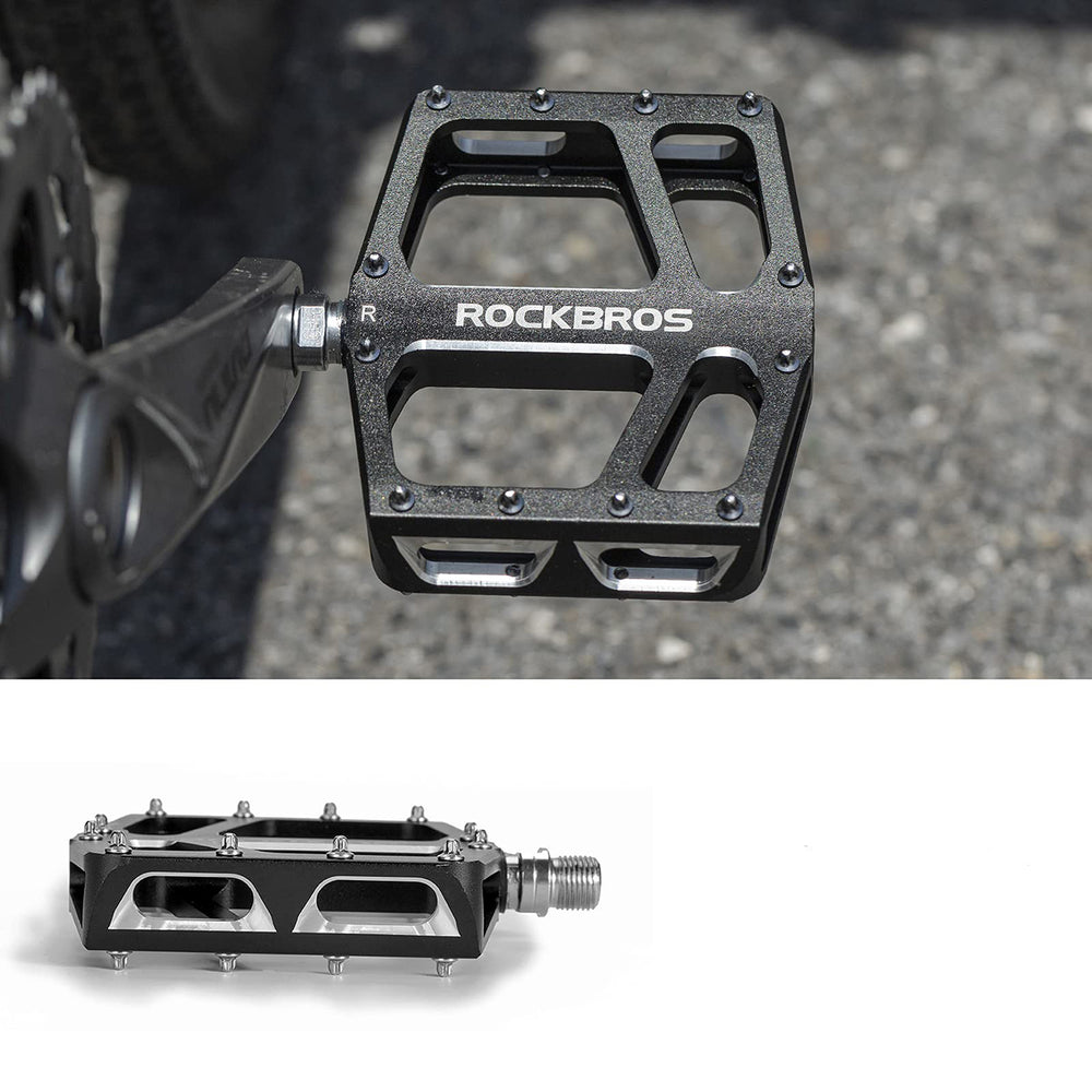 Rockbros K399-BK Wide Platform Bicycle Pedals - Black