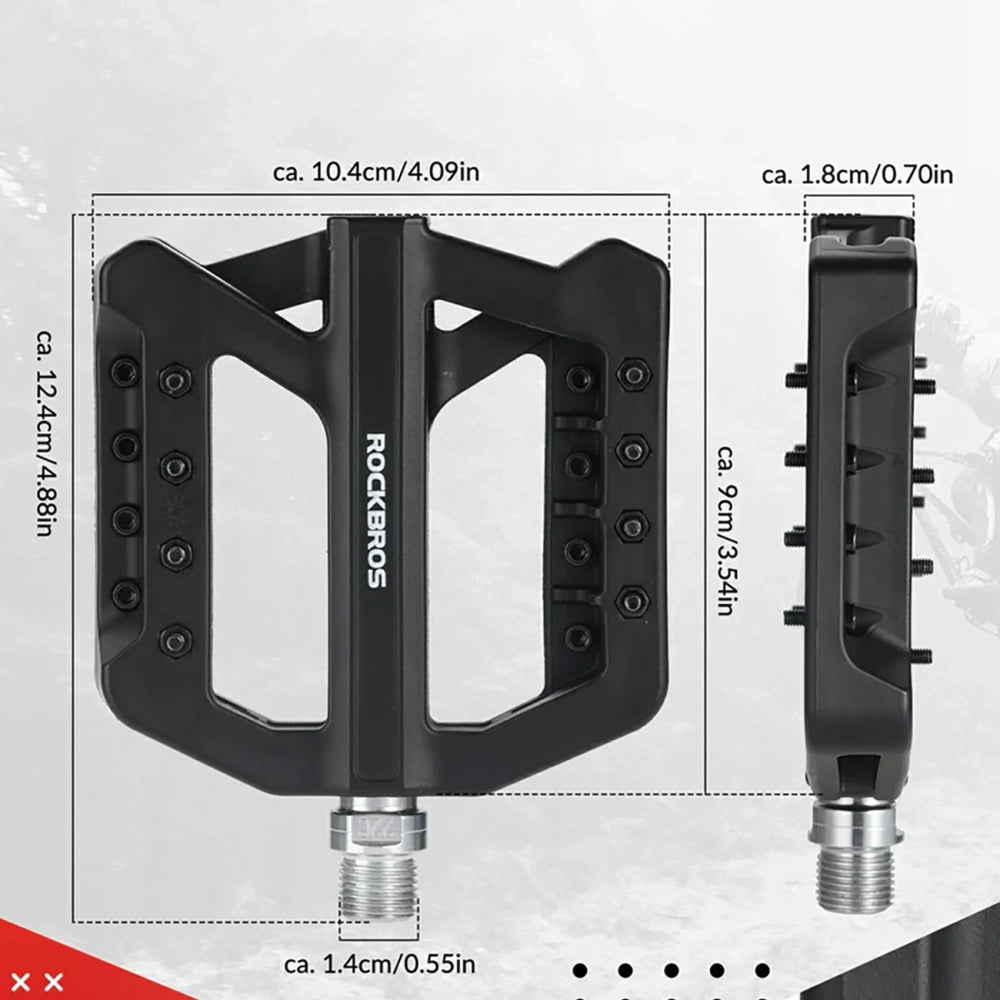 Rockbros RK01 Nylon Bicycle Pedals - Black