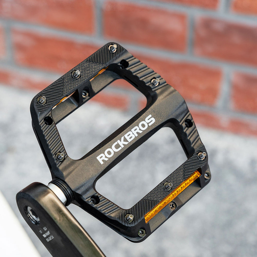 Rockbros BP2501 Reflective Nylon Bicycle Pedals - Black