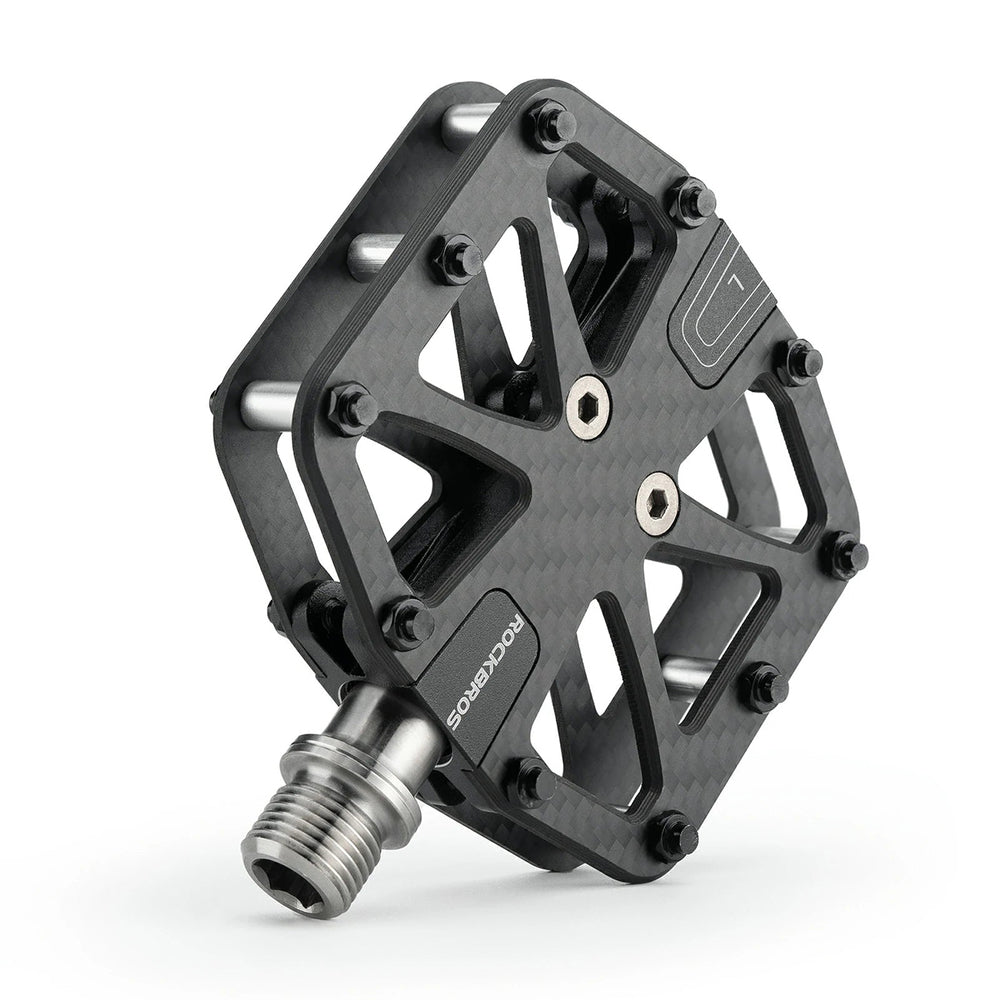 Rockbros C525 Carbon Fiber Platform Bike Pedals - Black