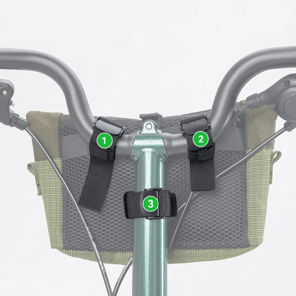 Rockbros W020-1 Foldable Handlebar Bicycle Bag - Green