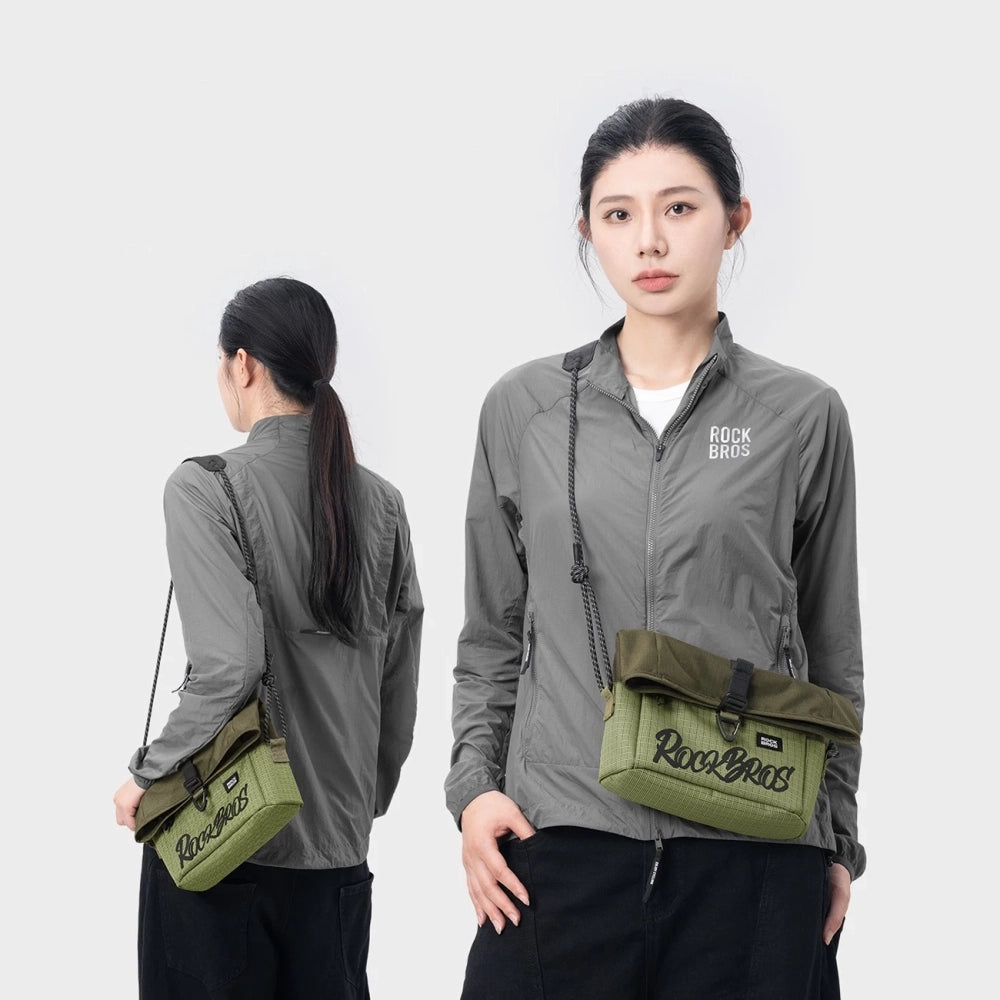 Rockbros W020-1 Foldable Handlebar Bicycle Bag - Green
