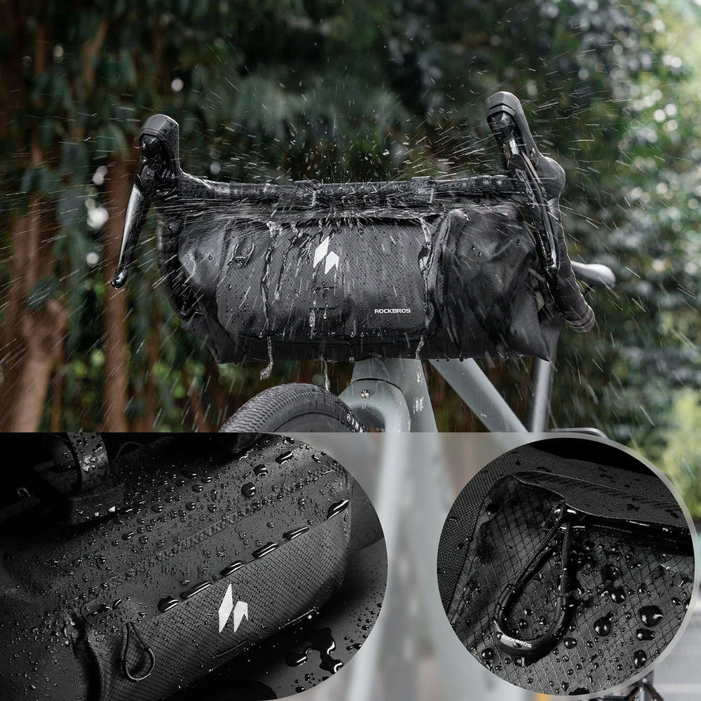 Rockbros AS-154 Waterproof Handlebar Bicycle Bag 8L - Black