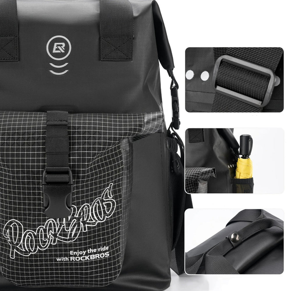 Rockbros AS-158 Handlebar Bag for Brompton 18L Folding Bike - Black