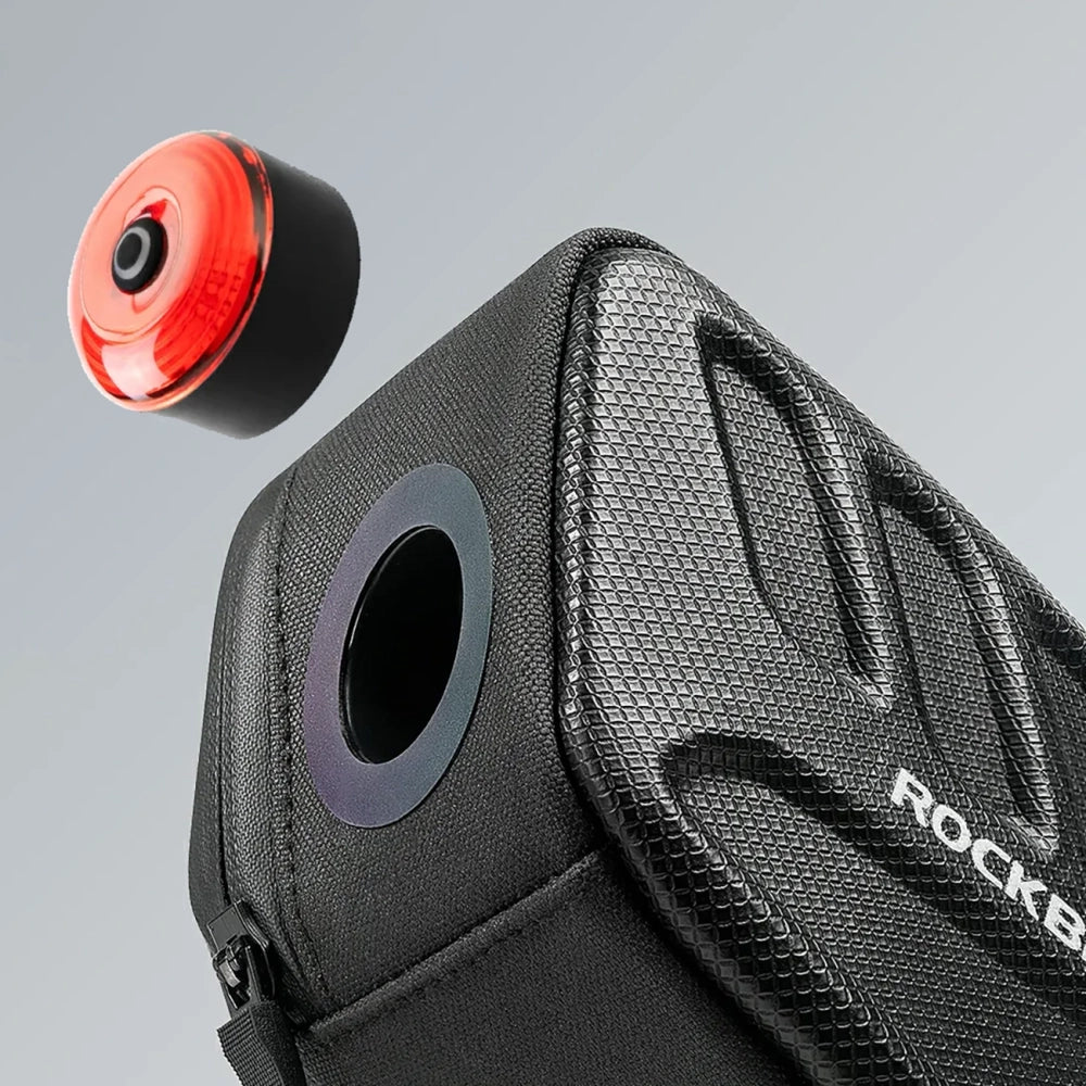 Rockbros C61 Bike Saddle Bag with Smart Rear Light 0.45L - Black