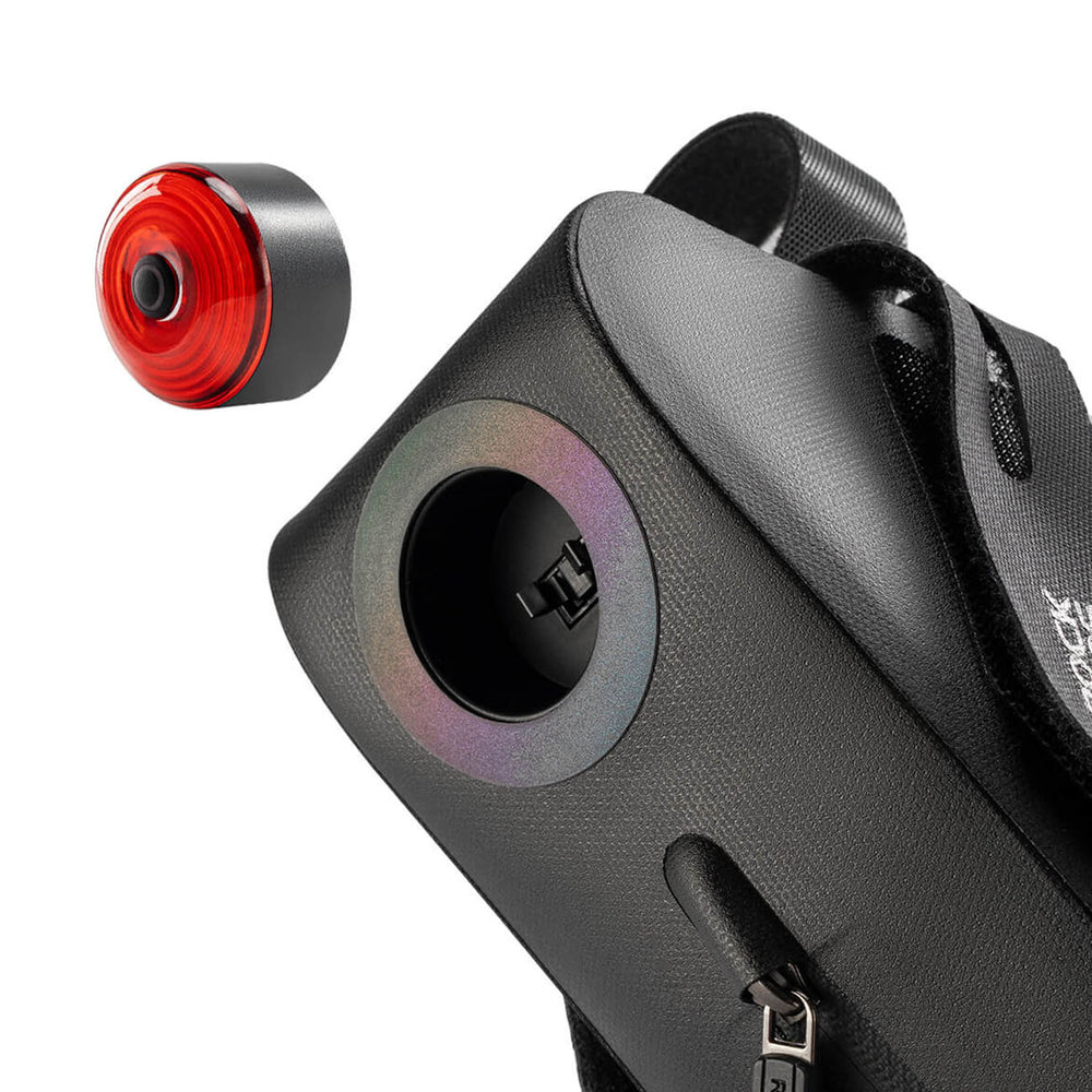 Rockbros AS-078-1 Bicycle Seat Bag with Smart Rear Light 0.8L - Black