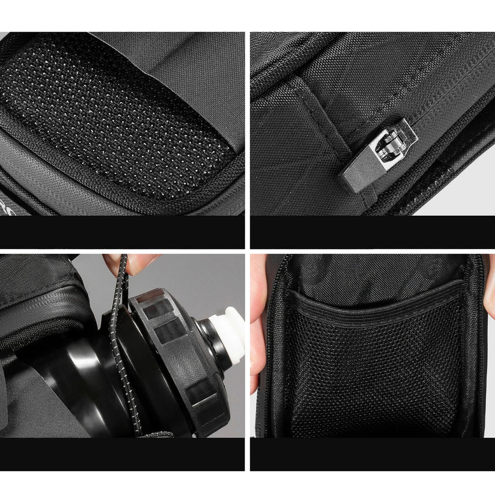 Rockbros P010 0.2L Bike Saddle Bag with 0.6L Bottle Holder - Black