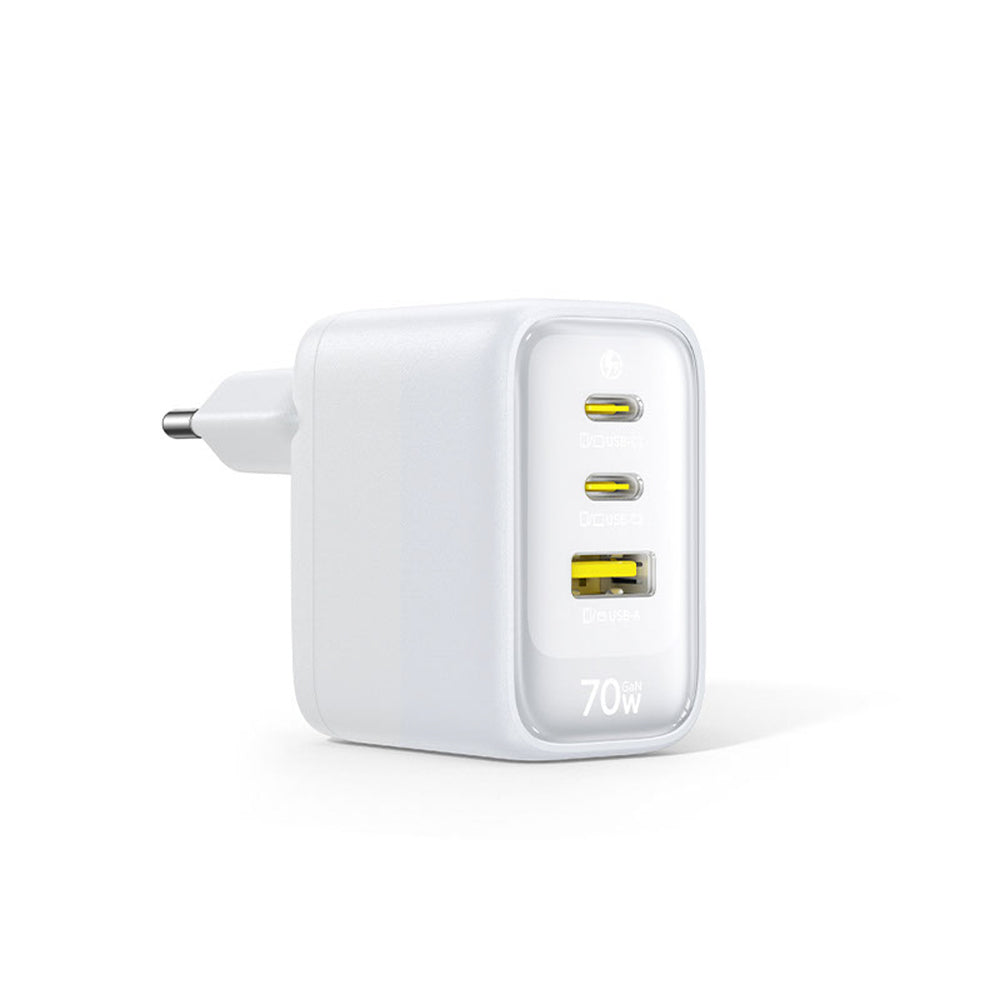 Baseus EnerFill FE22 70W Wall Charger 2 x USB-C + USB-A - White