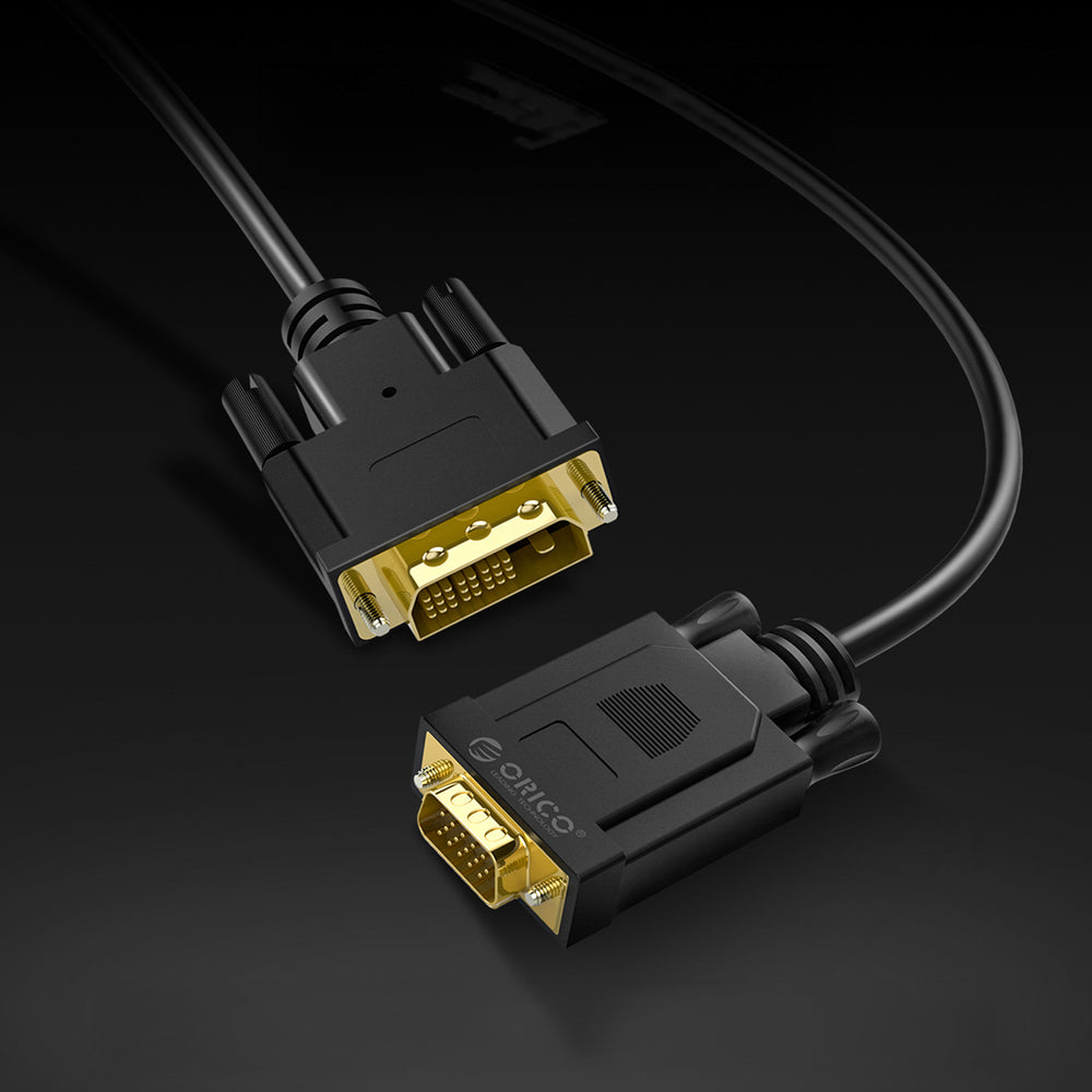 Orico XD-DITV cable DVI 24+1 VGA Full HD adapter 5 m - black