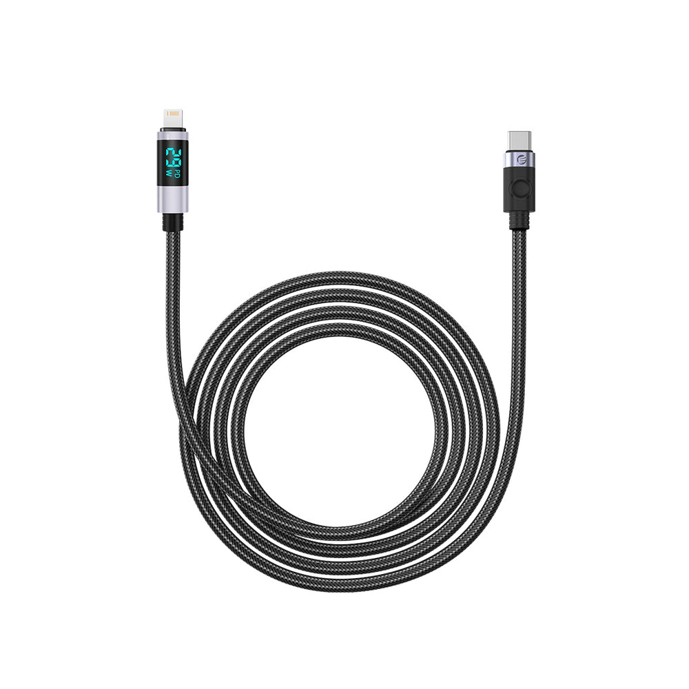 Orico LDC2L USB-C to Lightning PD Cable 29W with LED Display 480Mbps 1.5m - Black