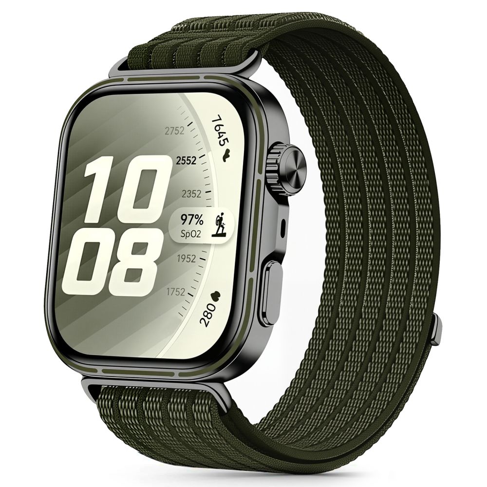 Tech-Protect Nylon Strap for Huawei Watch Fit 3 / 4 / 4 Pro / 5 / 5 Pro - Green