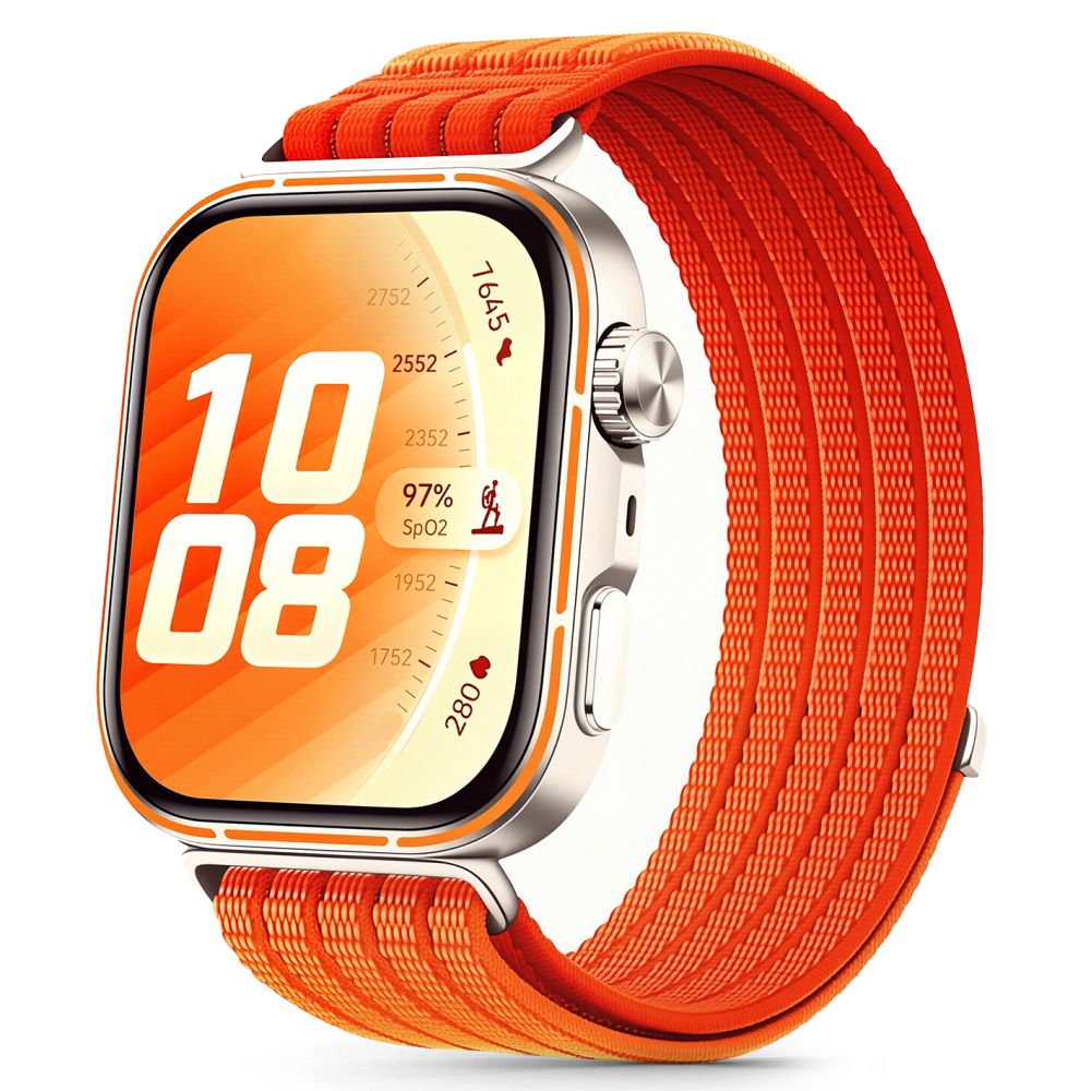 Tech-Protect Nylon Strap for Huawei Watch Fit 3 / 4 / 4 Pro / 5 / 5 Pro - Orange