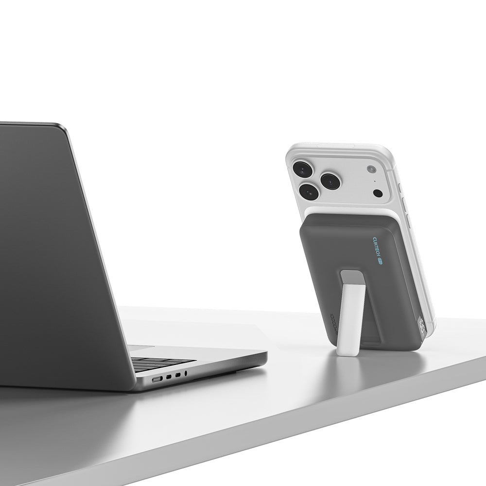 Cuktech WPB100 10000 mAh Qi2 Magnetic Powerbank 30W with Stand - Black