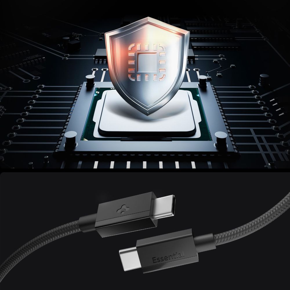 Spigen Essential EB6015CC USB-C Cable 60W 150 cm - Black
