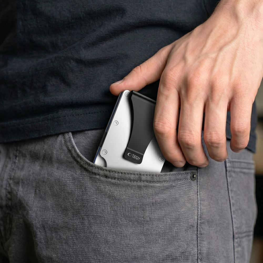 Tech-Protect Thorn RFID Wallet - Silver