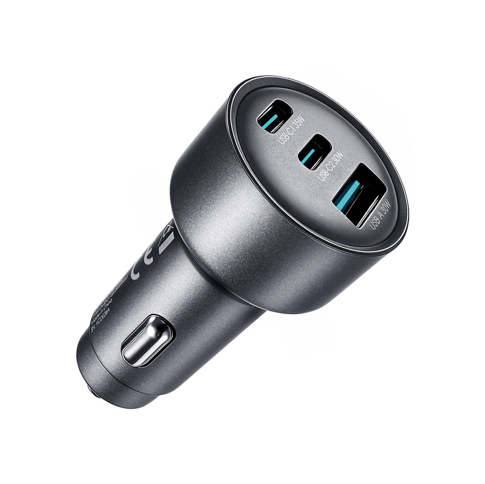 Joyroom JR-CCN19 65W 3-in-1 car charger Dark gray