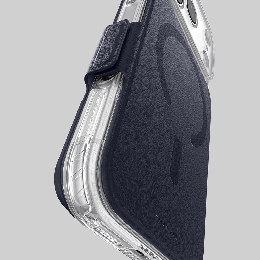 AmazingThing Titan Pro Lens Flip Set Case til iPhone 18 Pro Max med Wallet, MagSafe Kompatibel - Navy Blue