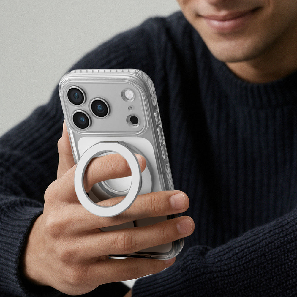 AmazingThing Titan Pro Lens Ring Set Case til iPhone 18 Pro Max med kameraomslag og magnetisk ring kompatibel med MagSafe - Clear