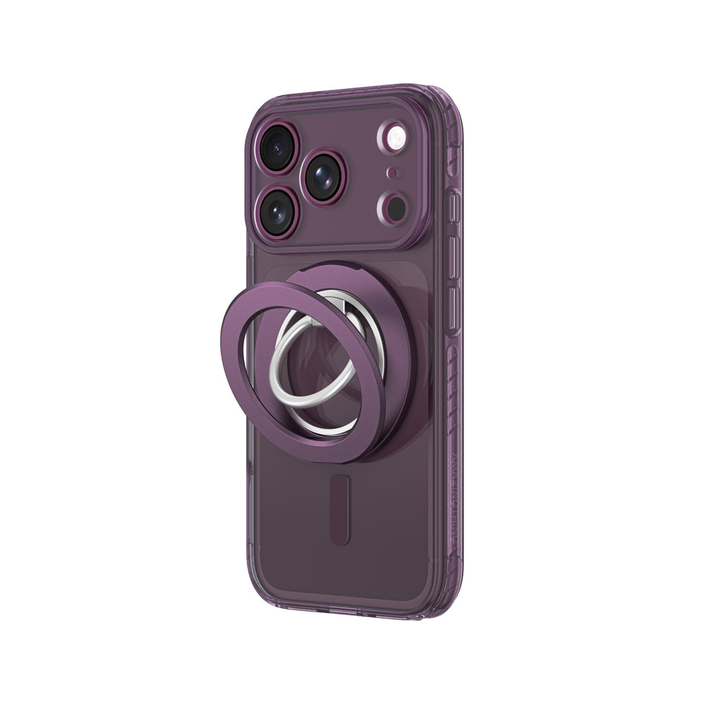 AmazingThing Titan Pro Lens Ring Set Case til iPhone 18 Pro Max med kameraomslag og magnetisk ring kompatibel med MagSafe - Purple