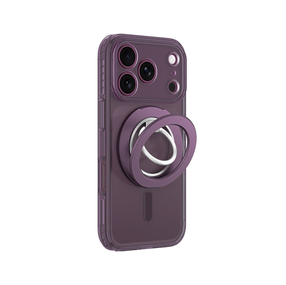 AmazingThing Titan Pro Lens Ring Set Case til iPhone 18 Pro Max med kameraomslag og magnetisk ring kompatibel med MagSafe - Purple