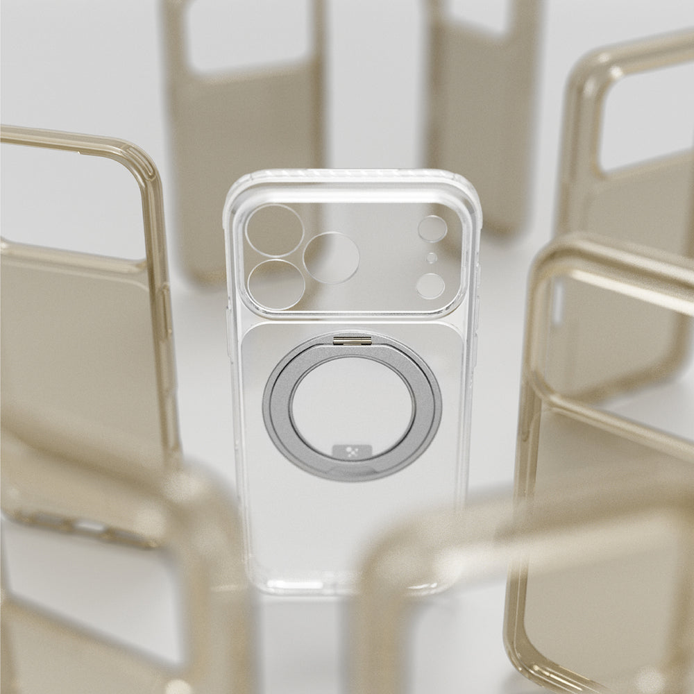 AmazingThing Titan Pro Spin Lens Case til iPhone 18 Pro Max med Roterende Ring og Lanyard Mount, MagSafe Kompatibel - Clear