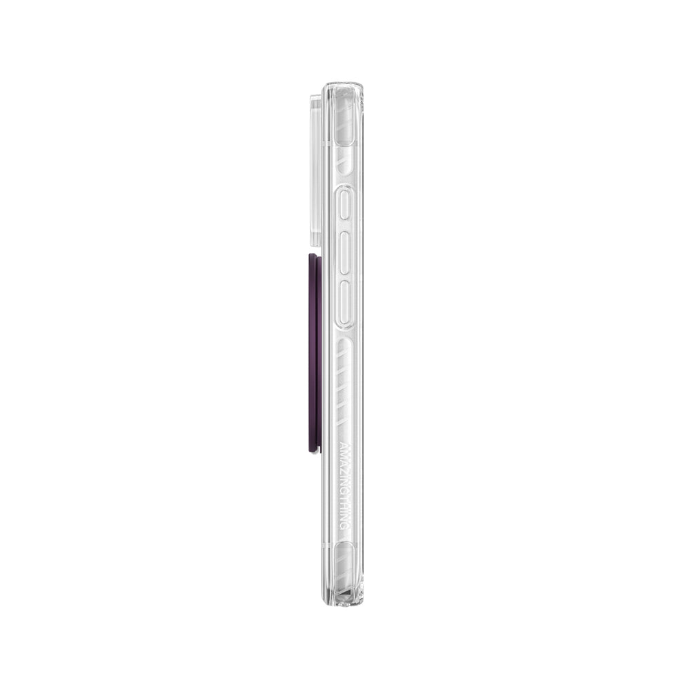 AmazingThing Titan Pro Pop Lens Case til iPhone 18 Pro Max med kameraomslag, greb og stativ, MagSafe kompatibel - Clear/Purple