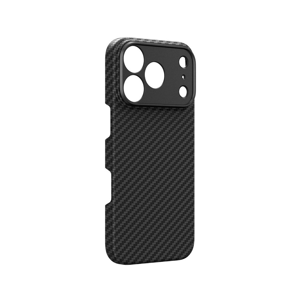 AmazingThing Titan Max Lens Case til iPhone 18 Pro Max i Aramid Fiber med Camera Cover, Kompatibel med MagSafe - sort