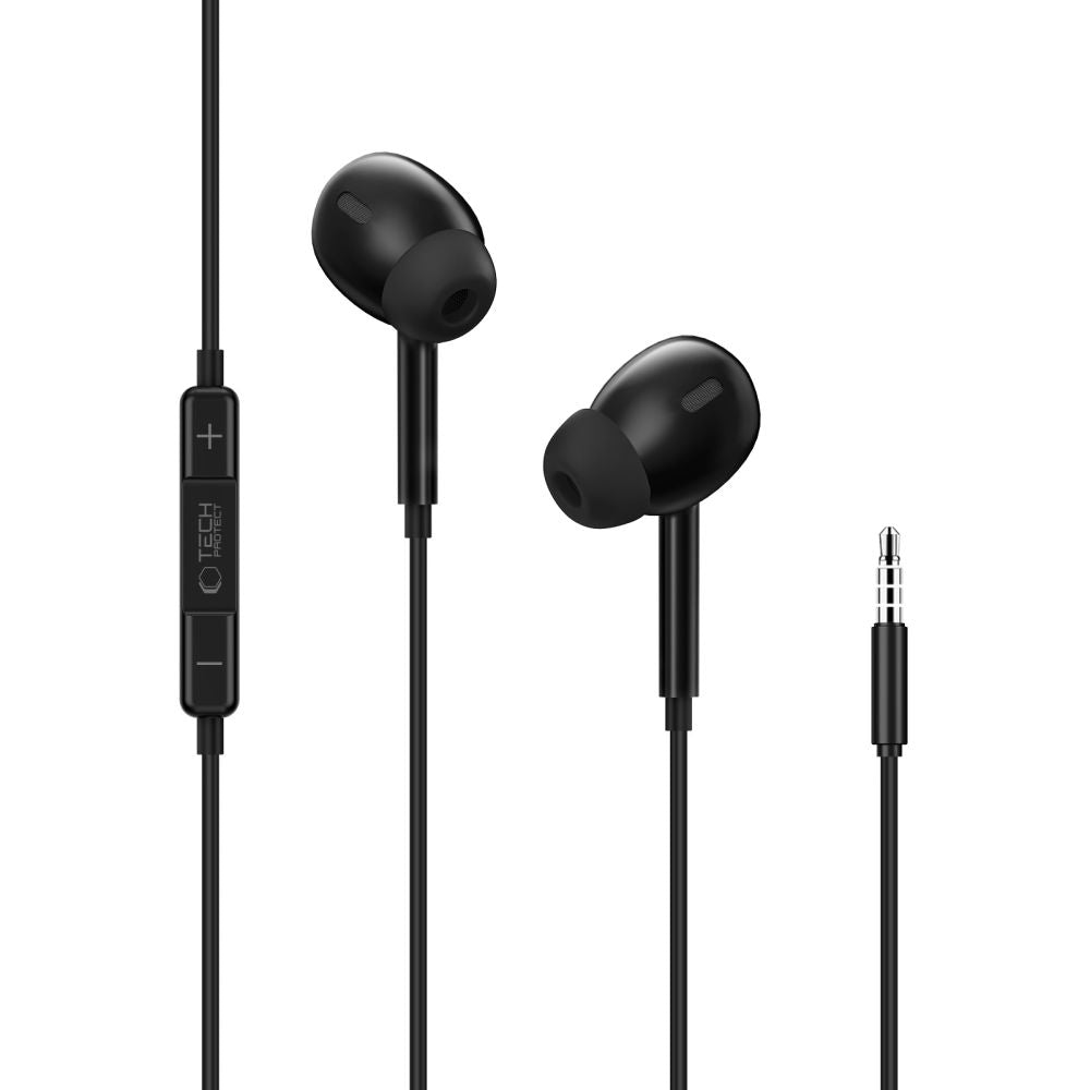 Tech-Protect Ultraboost Core G3 Mini Jack Wired Headphones - Black