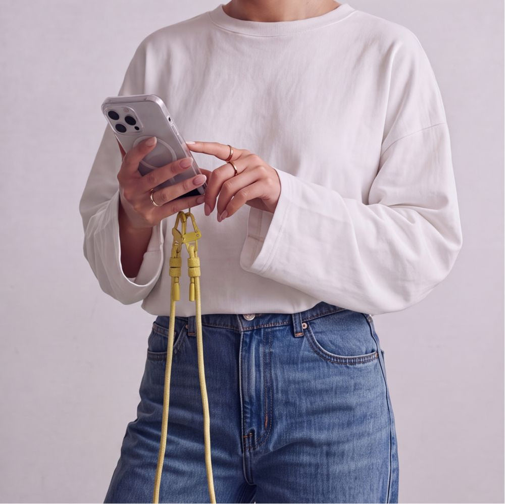 Tech-Protect C5SD Rope CrossBody Phone Lanyard - Yellow