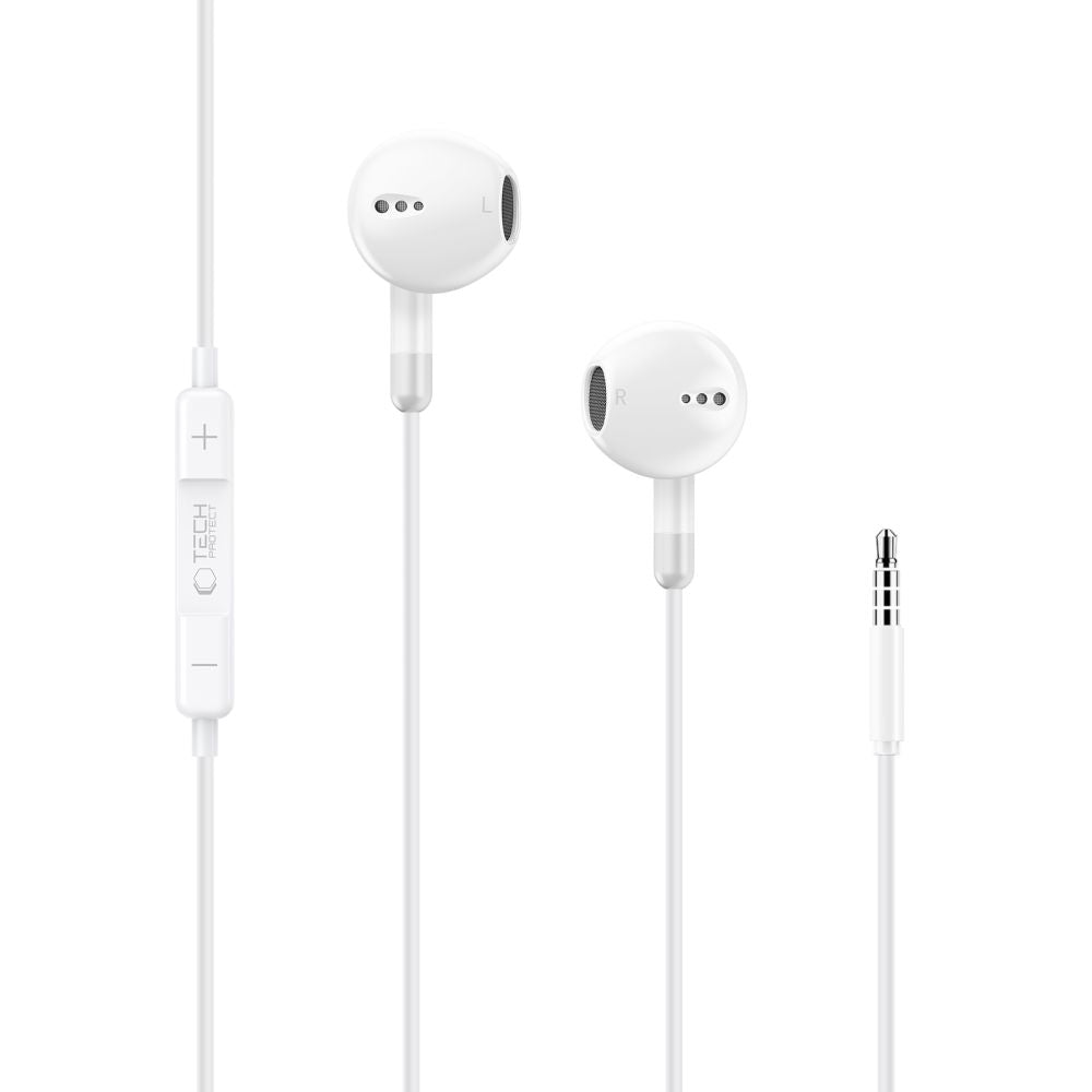 Tech-Protect Ultraboost Core G4 Mini Jack Wired Headphones - White