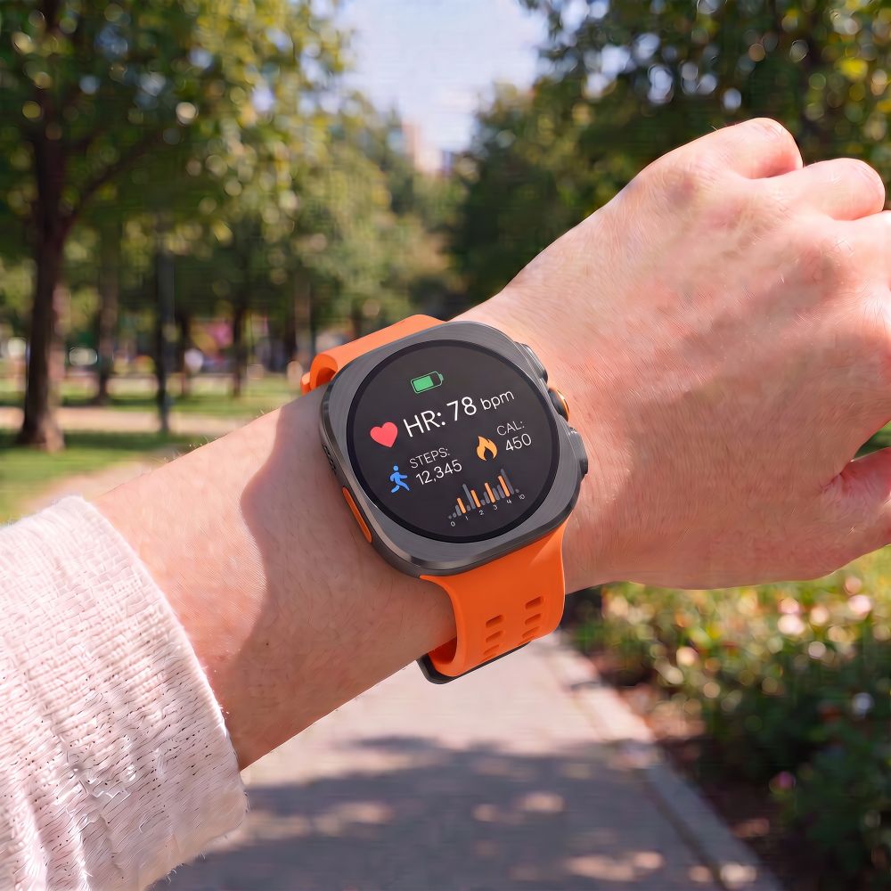 Tech-Protect Silicone Air Strap for Samsung Galaxy Watch Ultra 47mm - Orange