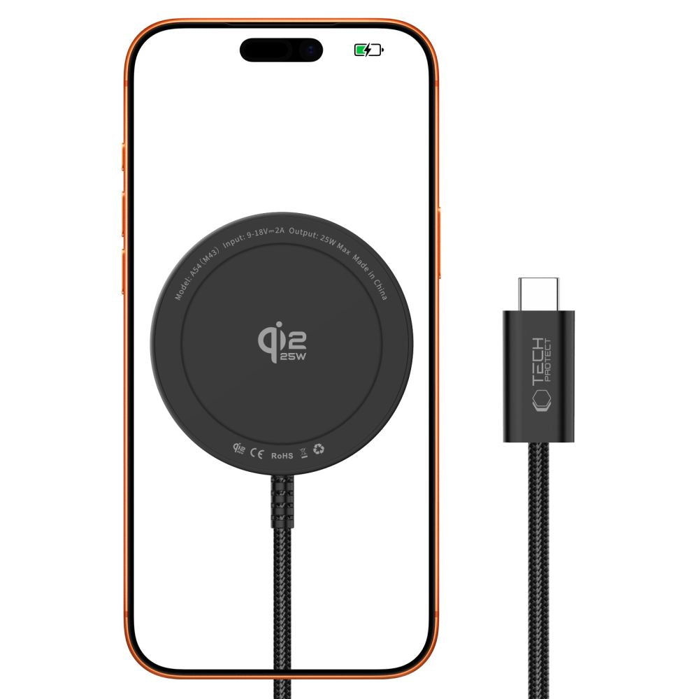 Tech-Protect A54 MagSafe 25W QI2.2 Wireless Charger - Black