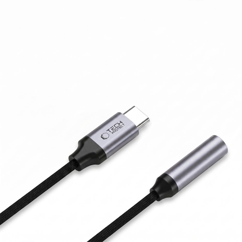 Tech-Protect Ultraboost USB-C to Mini Jack 3.5mm DAC adapter - dark gray