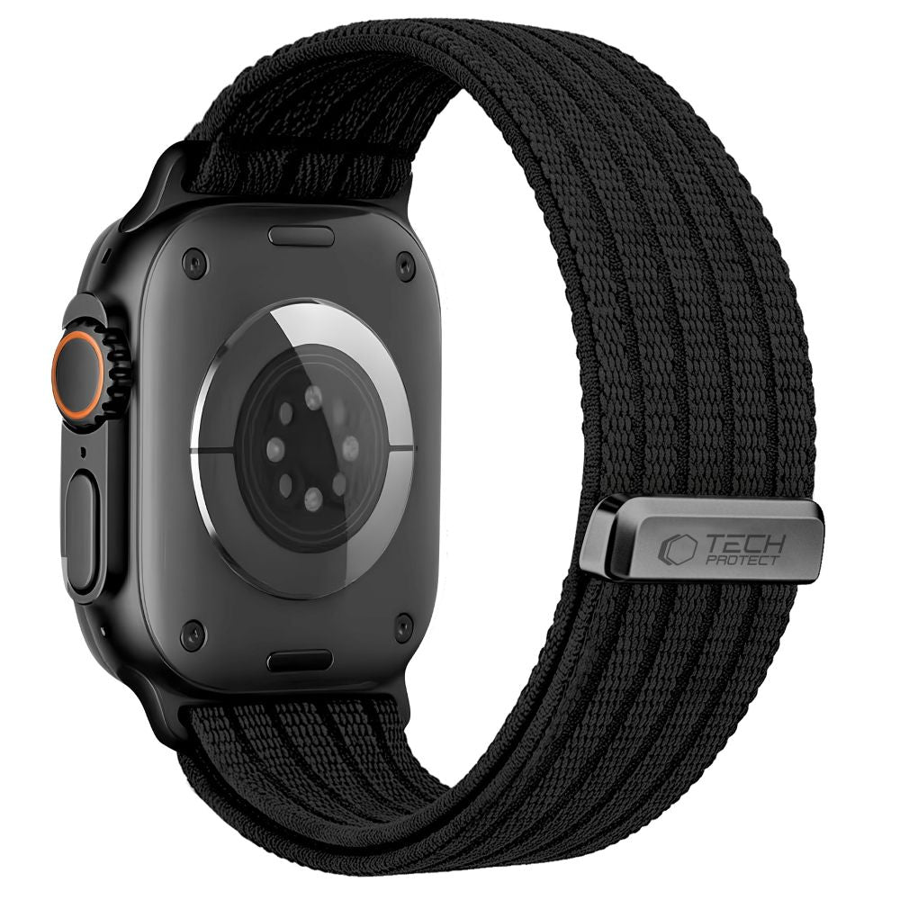 Tech-Protect Nylon Sport Strap for Apple Watch 44 / 45 / 46 / 49 mm - Black
