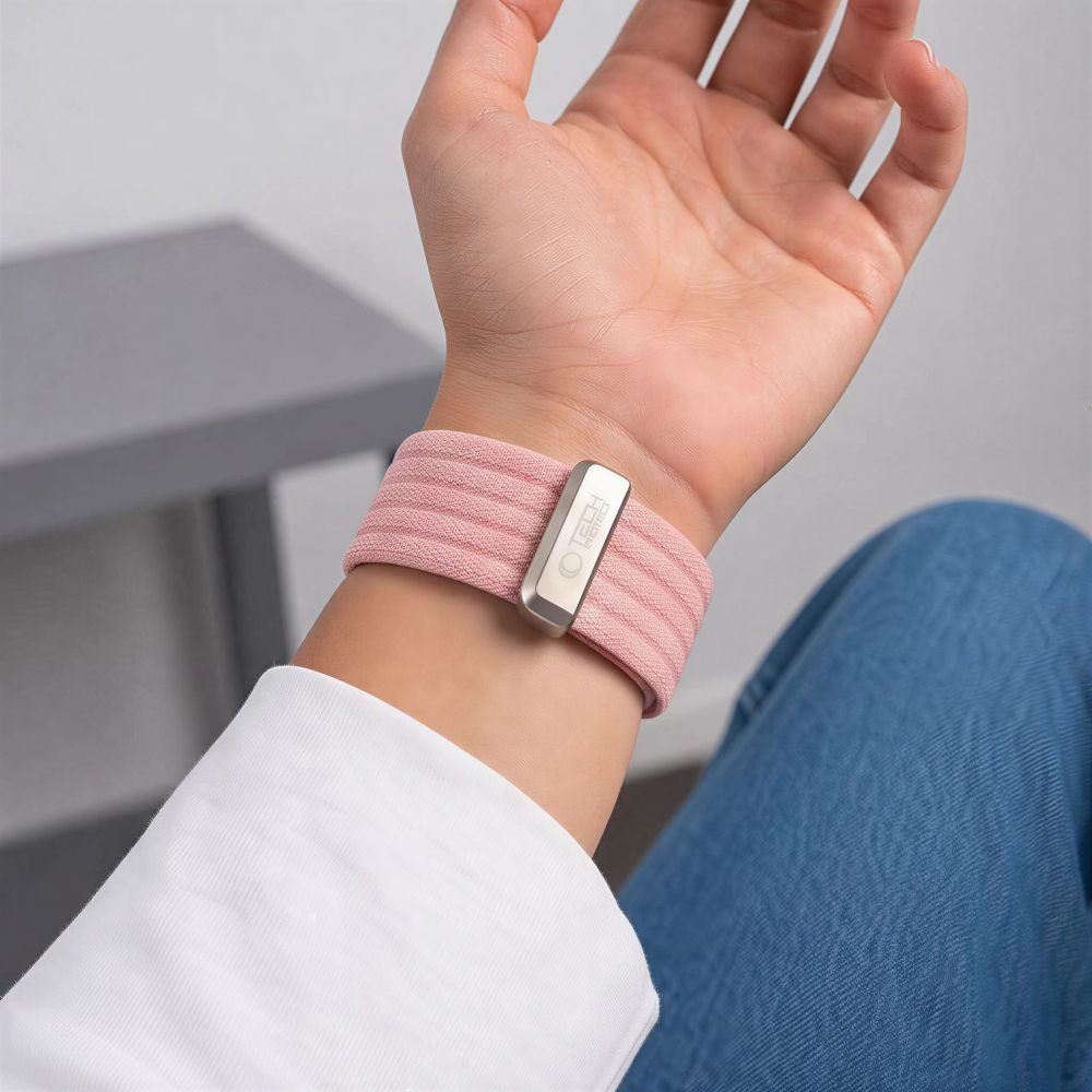 Tech-Protect Nylon Sport Band for Apple Watch 44/45/46/49 mm - Light Pink