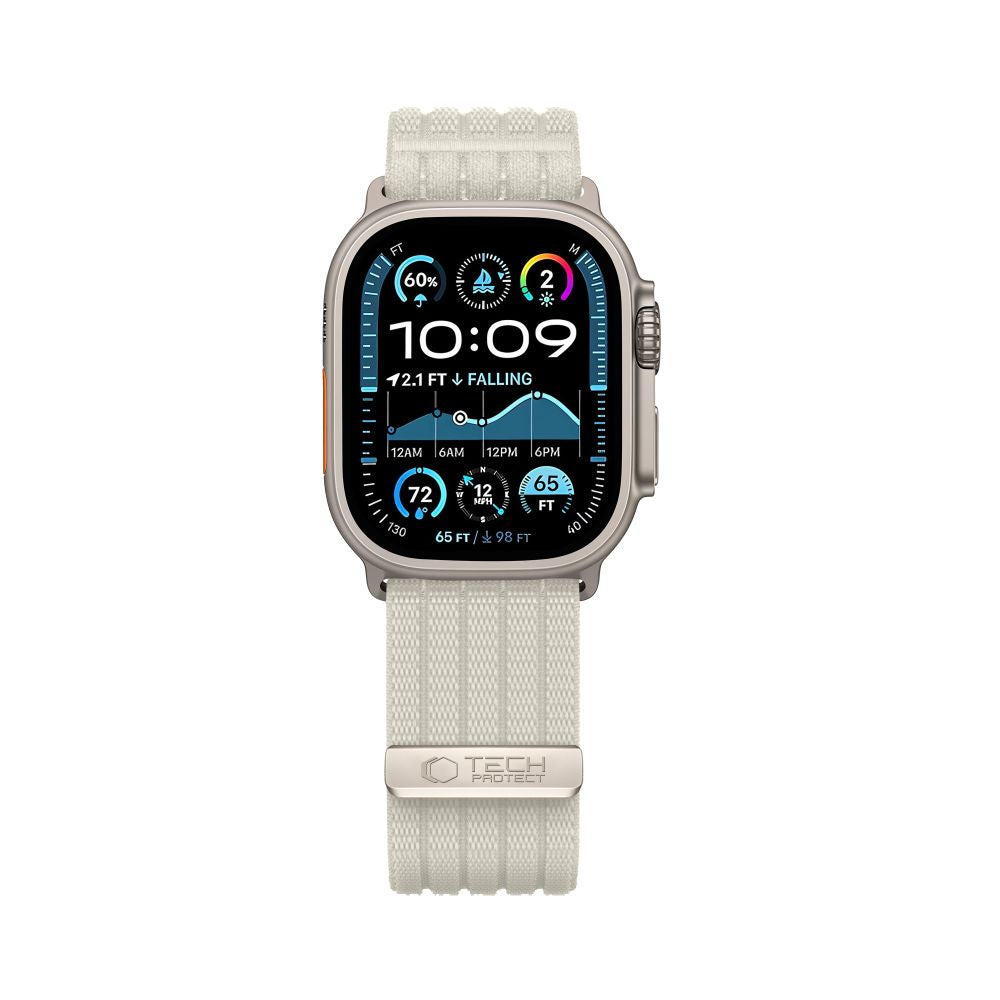 Tech-Protect Nylon Sport Strap for Apple Watch 44 / 45 / 46 / 49 mm - Beige