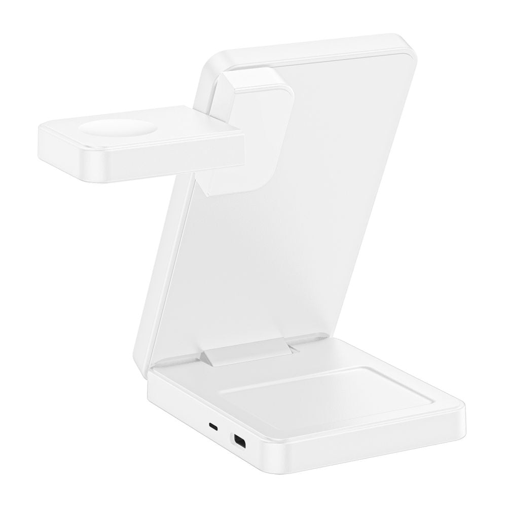 Tech-Protect A56 3in1 MagSafe 25W QI2.2 Wireless Charger + USB-C / USB-C Cable 100cm - White