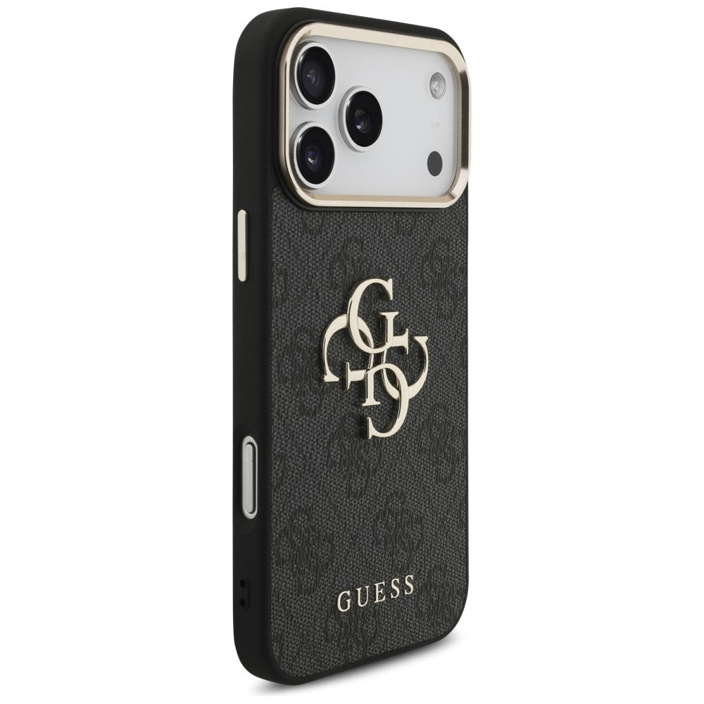 Guess 4G Big 4G Classic Logo Case til iPhone 17 Pro Max / 18 Pro Max - sort og guld