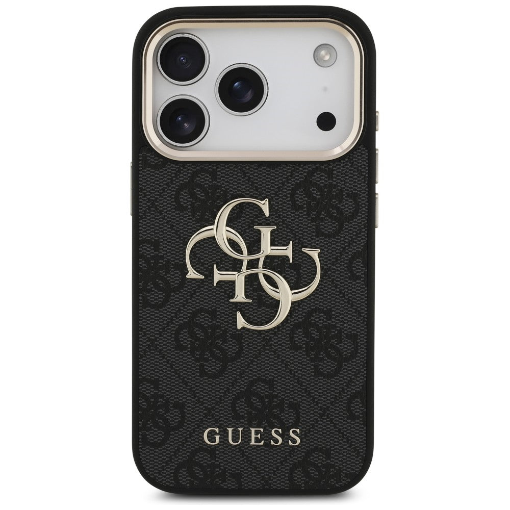 Guess 4G Big 4G Classic Logo Case til iPhone 17 Pro / 18 Pro - sort og guld