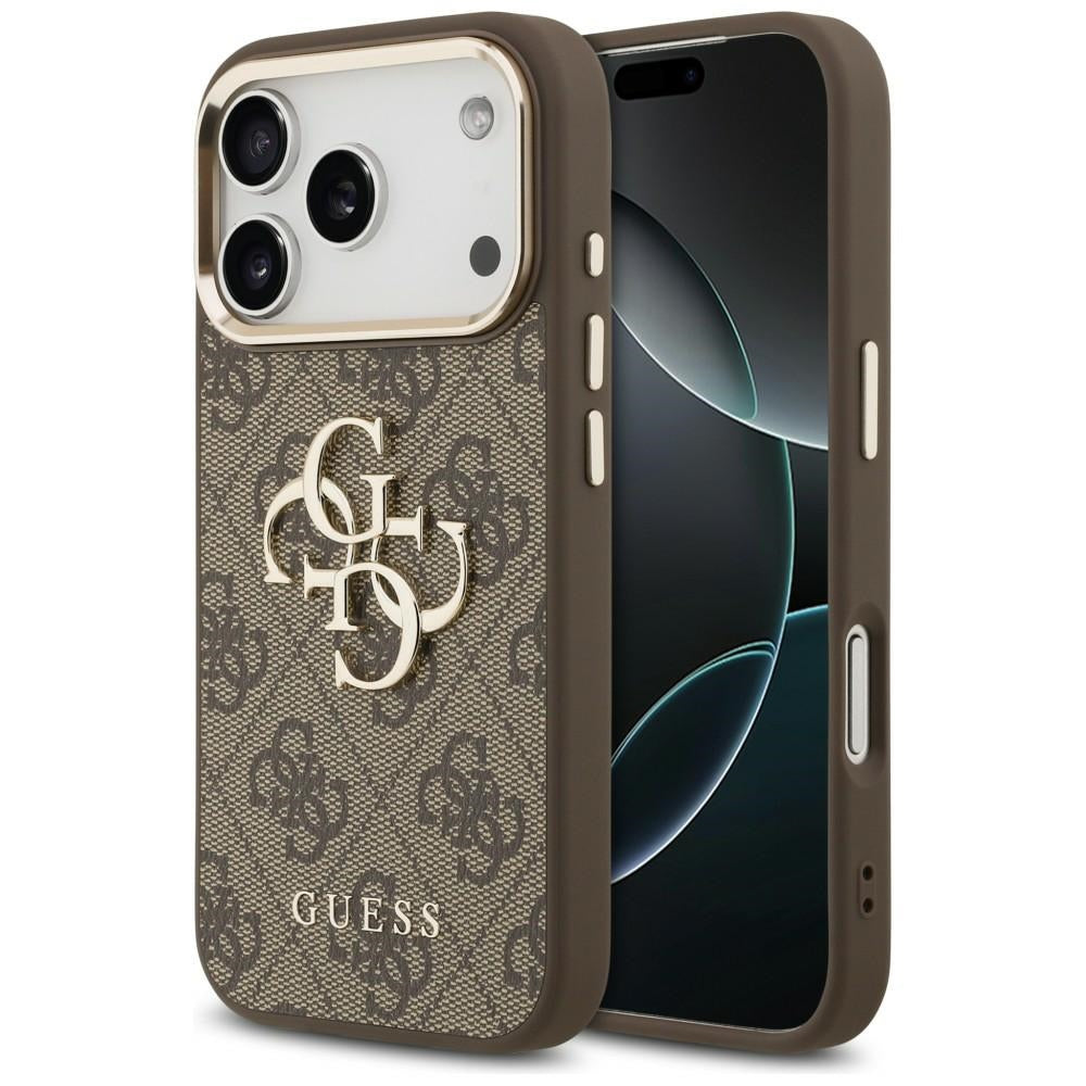Guess 4G Big 4G Classic Logo Case til iPhone 17 Pro Max / 18 Pro Max - Brunt og guld