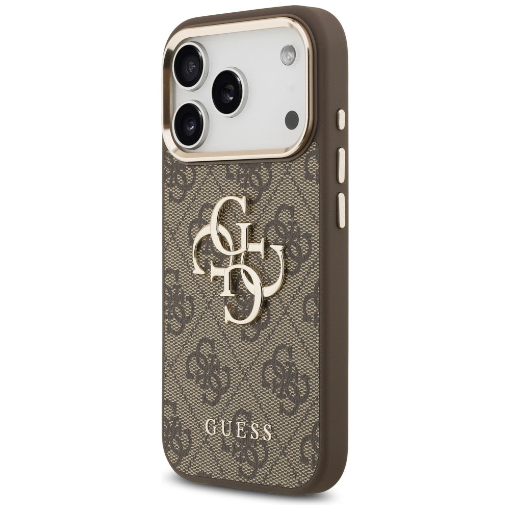Guess 4G Big 4G Classic Logo Case til iPhone 17 Pro Max / 18 Pro Max - Brunt og guld
