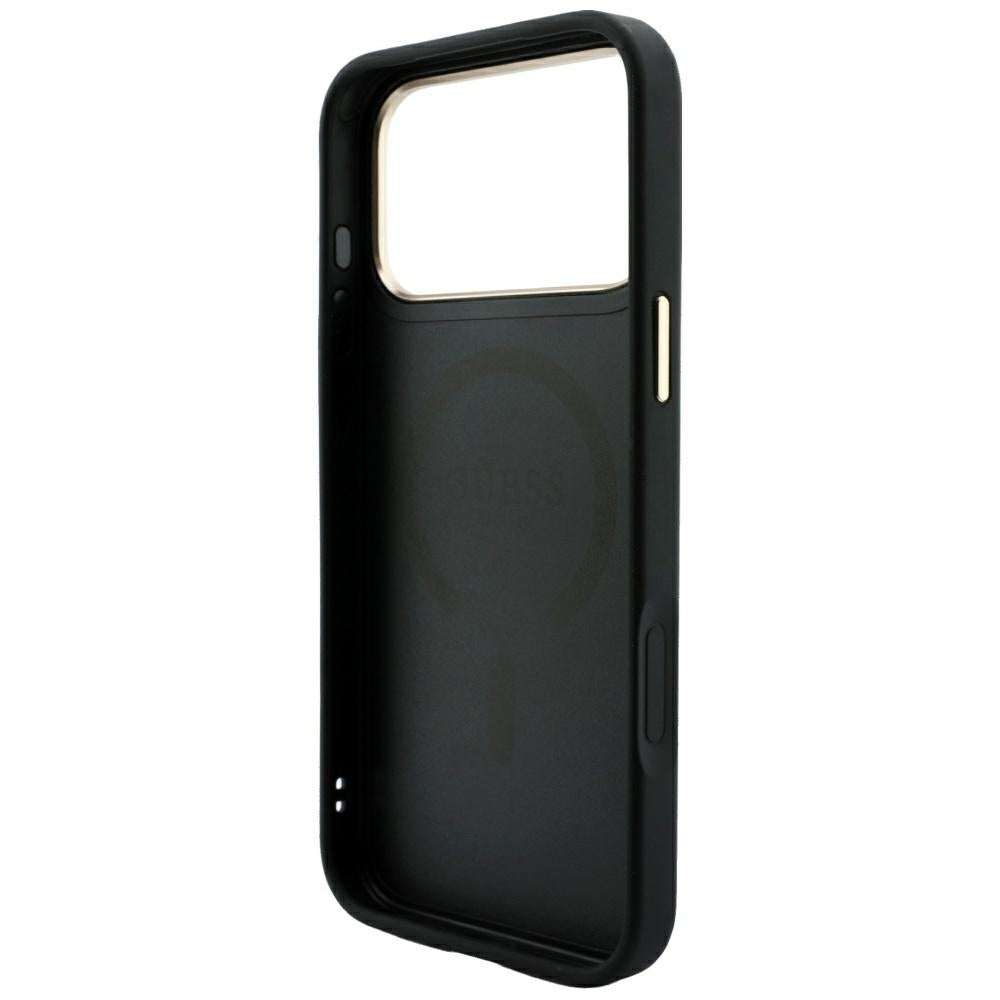 Guess Embossed 4G Classic MagSafe Case til iPhone 17 Pro / 18 Pro - sort