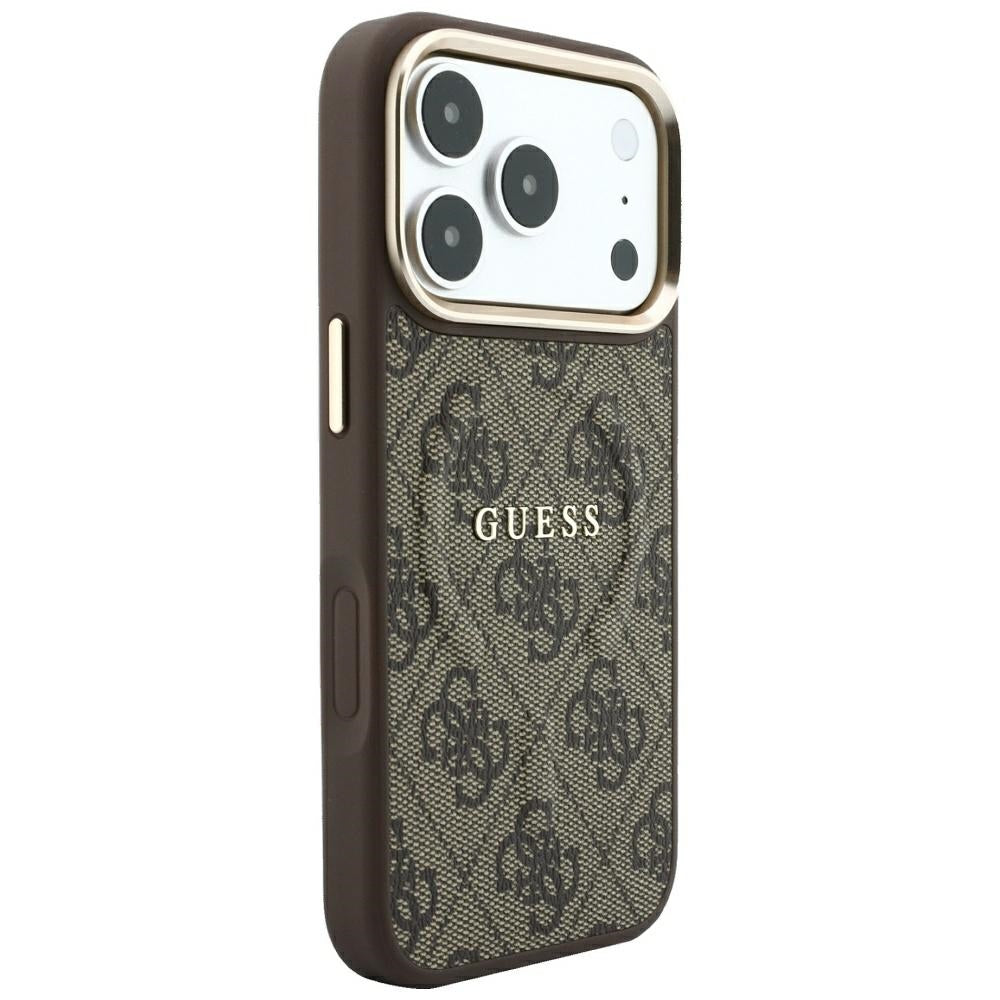 Guess Embossed 4G Classic MagSafe Case til iPhone 17 Pro Max / 18 Pro Max - Brunt
