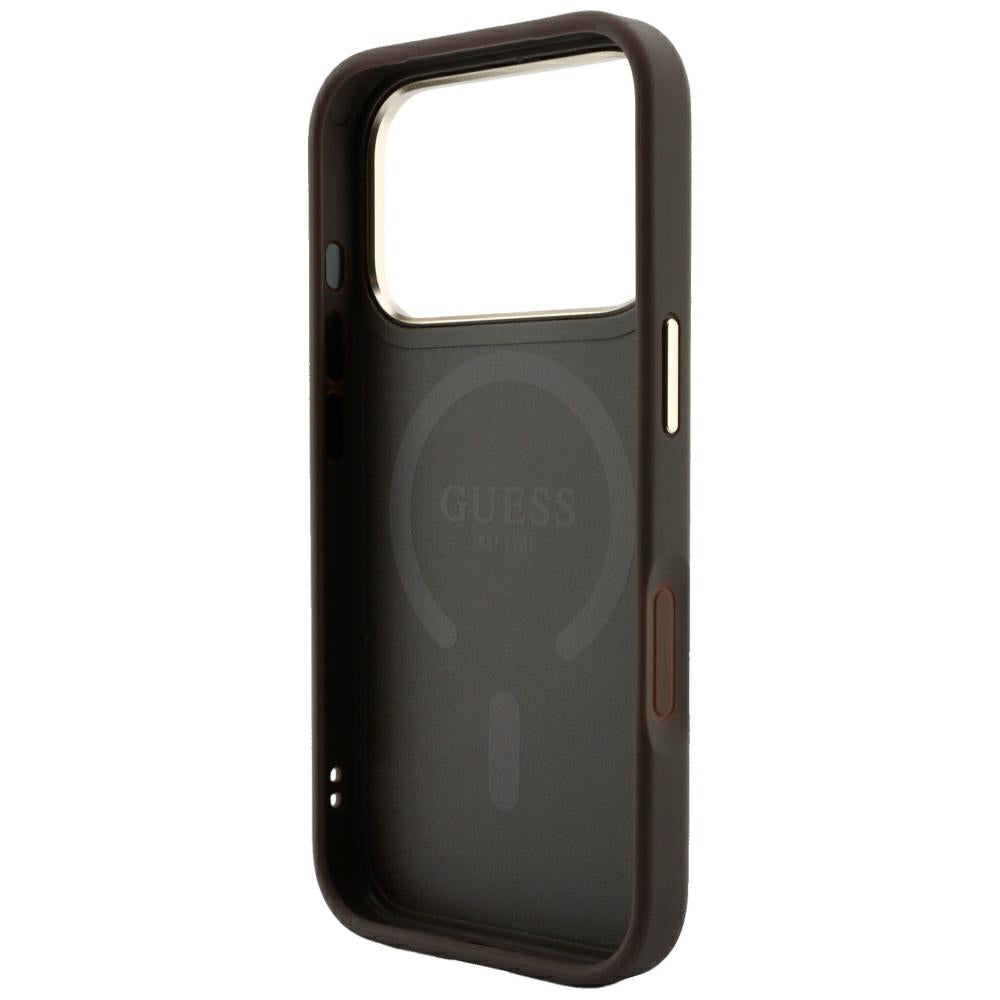 Guess Embossed 4G Classic MagSafe Case til iPhone 17 Pro Max / 18 Pro Max - Brunt